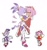 Size: 540x573 | Tagged: safe, artist:goreyvamp, amy rose, blaze the cat, cat, hedgehog, 2021, amy x blaze, amy's halterneck dress, blaze's tailcoat, blushing, carrying them, clothes, cute, dress, eyes closed, female, females only, heart, kiss, lesbian, shipping