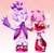Size: 1228x1195 | Tagged: safe, artist:wereshoes, amy rose, blaze the cat, cat, hedgehog, 2017, amy x blaze, amy's halterneck dress, blaze's tailcoat, blushing, clothes, crown, cute, dress, eyes closed, female, females only, flowers, holding hands, lesbian, shipping