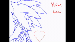 Size: 1280x720 | Tagged: safe, artist:p s x, editor:sleepymilestails, miles "tails" prower, sonic the hedgehog, animated, crying, duo, edit, english text, flipnote, gay, heart, shadowed face, shipping, song lyrics, sonic boom (tv), sonic x tails, webm