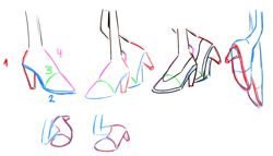 Size: 1691x968 | Tagged: safe, artist:drawloverlala, drawing tutorial, heels, simple background, sketch, tutorial, white background