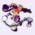 Size: 1000x1000 | Tagged: safe, artist:ptonipr, 2022, barely sonic related, chain, holding something, lockjaw, purple background, rayman, rayman (series), riders style, signature, simple background, unknown species