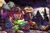 Size: 2000x1334 | Tagged: safe, artist:sammy tighe, knuckles the echidna, echidna, pumpkin hill, clouds, excited, gravestone, jack o'lantern, looking at something, male, master emerald shard, moon, mouth open, nighttime, open smile, pumpkin, sitting, smile, solo, the nightmare before christmas, treads