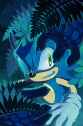 Size: 1317x2000 | Tagged: safe, artist:evan stanley, sonic the hedgehog, cover art, jungle, sonic the hedgehog 68 (idw)