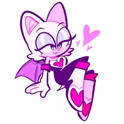 Size: 2000x2000 | Tagged: safe, artist:gooomys, rouge the bat, 2020, heart, rouge's heart top, white background