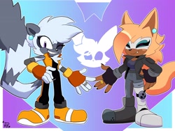 Size: 4000x3000 | Tagged: safe, artist:buddyhyped, tangle the lemur, whisper the wolf, older