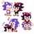 Size: 772x778 | Tagged: safe, artist:ruviart, shadow the hedgehog, sonic the hedgehog, hedgehog, 2023, arrow, blushing, chibi, cute, duo, frown, gay, heart, lightning bolt, male, shadow x sonic, shadowbetes, shipping, signature, simple background, sitting on them, smile, sonabetes, standing, star (symbol), stuffed animal, triality, white background