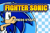 Size: 240x160 | Tagged: safe, sonic the hedgehog, alternate eye color, bootleg, english text, gray eyes, screenshot, sintax, solo, sonic 3: fighter sonic, title screen