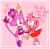 Size: 1704x1661 | Tagged: safe, artist:sadmapache02, amy rose, blaze the cat, cat, hedgehog, 2022, amy x blaze, amy's halterneck dress, blushing, cute, english text, female, females only, fingerless gloves, flame, hearts, lesbian, mouth open, shipping