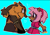 Size: 783x549 | Tagged: safe, artist:nightgarla, amy rose, sticks the badger, amy x sticks, blue background, blushing, duo, exclamation mark, lesbian, looking at each other, shipping, simple background, sonic boom (tv)