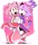 Size: 1854x2226 | Tagged: safe, artist:axelbee6, amy rose, blaze the cat, cat, hedgehog, 2021, amy x blaze, amy's halterneck dress, blaze's tailcoat, blushing, clothes, cute, dress, female, females only, hearts, holding hands, lesbian, looking at viewer, mouth open, shipping