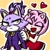 Size: 1000x1000 | Tagged: safe, artist:dorabanggu00, amy rose, blaze the cat, hedgehog, 2022, amy x blaze, amy's halterneck dress, blaze's tailcoat, cute, eyes closed, female, females only, hands on shoulders, hearts, lesbian, mouth open, shipping