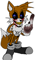 Size: 200x340 | Tagged: semi-grimdark, artist:surgepop, oc, oc:baron miles, oc:sonic.exe, black sclera, blood, blood stain, character sheet, gore, personality swap, redesign