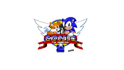 Size: 1920x1080 | Tagged: safe, artist:markflynn000, miles "tails" prower, sonic the hedgehog, sonic the hedgehog 2, 2016, duo, english text, looking at viewer, redraw, simple background, smile, thumbs up, title screen, white background