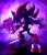 Size: 1768x2048 | Tagged: safe, artist:ellielotusart, shadow the hedgehog, 2023, abstract background, backlighting, bazooka, clenched teeth, holding something, reaching towards the viewer, redraw, shadow the hedgehog (video game), signature, solo, standing, watermark, weapon
