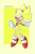 Size: 960x1440 | Tagged: safe, artist:veeloopz, sonic the hedgehog, super sonic, abstract background, border, clenched fist, outline, pointing, pointing at viewer, signature, smile, solo, super form, white outline