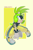 Size: 960x1440 | Tagged: safe, artist:veeloopz, surge the tenrec, tenrec, abstract background, border, female, grin, looking at viewer, outline, signature, smile, smiling at viewer, solo