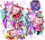 Size: 2048x1833 | Tagged: safe, artist:nchaideh, amy rose, blaze the cat, cat, hedgehog, 2023, amy's halterneck dress, blaze's tailcoat, blushing, clothes, cute, dress, female, females only, hearts, holding hands, lbazamy, lesbian, looking at viewer, mario & sonic at the olympic games, question mark, shipping, star (symbol)