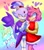 Size: 815x924 | Tagged: safe, artist:cockar00miss, amy rose, blaze the cat, cat, hedgehog, 2022, amy x blaze, amy's halterneck dress, blaze's tailcoat, blushing, clothes, cute, dress, female, females only, heart, holding hands, lesbian, one eye closed, pride, shipping