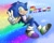 Size: 2048x1638 | Tagged: dead source, safe, artist:hooxiedev, sonic the hedgehog, 31 days sonic, 2022, abstract background, aromantic, aromantic pride, asexual, asexual pride, binder, bisexual pride, clouds, gay pride, lesbian pride, looking at viewer, nonbinary pride, pansexual pride, pride, pride flag, rainbow, signature, smile, solo, sparkles, trans male, trans pride, transgender, v sign, wink
