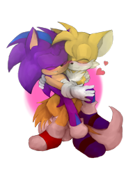Size: 1400x1800 | Tagged: safe, artist:shadalethehedgehog, miles "tails" prower, oc, oc:shadale the hedgehog, hedgehog, 2015, blushing, canon x oc, duo, eyes closed, gay, heart, hugging, semi-transparent background, shipping, smile, speedpaint in description