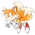 Size: 600x600 | Tagged: artist needed, safe, miles "tails" prower, fox, classic tails, cute, dot mouth, looking offscreen, male, simple background, solo, white background