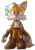 Size: 503x717 | Tagged: safe, miles "tails" prower, sails, sonic prime, 3d, frown, lidded eyes, looking ahead, simple background, solo, standing, transparent background