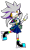 Size: 972x1647 | Tagged: safe, artist:nonbinary-sticks-the-badger, silver the hedgehog, bag, cute, eyelashes, heart, nonbinary, nonbinary silver, pansexual pride, pansexual silver, pointing, shirt, silvabetes, simple background, skirt, smile, socks, solo, transparent background
