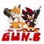 Size: 1249x1244 | Tagged: safe, artist:iluskonai, artist:konicunai, miles "tails" prower, shadow the hedgehog, 2023, duo, frown, gay, gun, holding something, looking at viewer, shadow x tails, shipping, signature, simple background, smile, white background