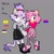 Size: 1080x1080 | Tagged: safe, artist:brockali_, amy rose, blaze the cat, cat, hedgehog, 2023, amy x blaze, bisexual pride, cute, female, females only, holding hands, intersex pride, lesbian, lesbian pride, looking at viewer, nonbinary pride, pride, shipping