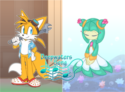 Size: 1200x882 | Tagged: safe, artist:ketlike, cosmo the seedrian, miles "tails" prower, alternate universe