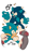 Size: 1151x2048 | Tagged: safe, artist:itsthedreamon, sonic the hedgehog, sonic unleashed, anniversary, duo, flat colors, grin, looking at viewer, mouth open, no pupils, running, simple background, smile, smiling at viewer, sonic the werehog, star (symbol), treads, were form, werehog