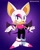 Size: 1932x2444 | Tagged: safe, artist:kitareartist, rouge the bat, classic style, rouge's heart top, solo
