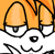 Size: 2408x2351 | Tagged: safe, artist:taeko, miles "tails" prower, 2023, :3, classic tails, close-up, lidded eyes, looking at viewer, male, reaction image, smile, smiling at viewer, solo, this won't end well
