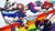 Size: 1920x1080 | Tagged: safe, artist:nikey, amy rose, knuckles the echidna, shadow the hedgehog, sonic the hedgehog, tangle the lemur, 2022, abstract background, asexual pride, clenched fists, demisexual pride, double v sign, female, gay pride, gliding, group, holding something, lesbian pride, looking at viewer, male, mid-air, pansexual pride, pride, pride cape, pride flag, rainbow, running, smile, trans pride