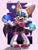 Size: 2828x3731 | Tagged: safe, artist:lemon eyebrows, rouge the bat, chaos emerald, chaos emeralds, holding something, solo