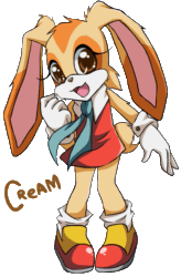 Size: 411x628 | Tagged: safe, artist:g-blue16, cream the rabbit, rabbit, 2010, character name, child, clenched fist, creamabetes, cute, english text, female, looking at viewer, mouth open, simple background, solo, standing, transparent background