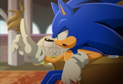 Size: 1600x1100 | Tagged: safe, artist:artsriszi, sonic the hedgehog, male, solo, solo male, sonic and the secret rings