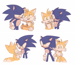 Size: 2200x1900 | Tagged: safe, artist:kuteun0, miles "tails" prower, sonic the hedgehog, duo, duo male, miles electric