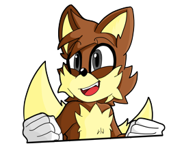Size: 3120x2668 | Tagged: safe, artist:justsomeidiotonline, miles "tails" prower, adventures of sonic the hedgehog, 2021, brown fur, chest fluff, clenched fists, ear fluff, grey eyes, icon, looking offscreen, one fang, simple background, solo, transparent background