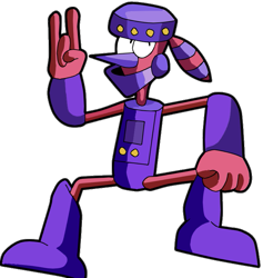 Size: 703x743 | Tagged: safe, artist:musher-30, davy sprocket, dr. robotnik's mean bean machine, 2020, horn sign, looking offscreen, male, robot, simple background, solo, transparent background