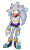 Size: 584x960 | Tagged: safe, artist:lieke2825, silver the hedgehog, chest fluff, freckles, headcanon, looking up, mouth open, neck fluff, nonbinary, nonbinary pride, nonbinary silver, one fang, pride clothes, shirt, simple background, solo, solo nonbinary, standing, transparent background