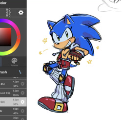 Size: 1193x1169 | Tagged: safe, artist:bl00doodle, sonic the hedgehog, eyelashes, female, fingerless gloves, heart chest, hoodie, long socks, looking at viewer, shorts, simple background, smile, solo, solo female, star (symbol), trans female, transgender, white background