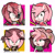 Size: 2048x2045 | Tagged: safe, artist:littlemissknowitallaisha, amy rose, thorn rose, sonic prime, abstract background, black rose, cyborg, facepaint, female, frown, looking at viewer, looking offscreen, partially roboticized, redraw, rusty rose, smile, solo