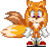 Size: 680x639 | Tagged: safe, artist:matheus30cs, oc, hybrid, 2018, chest fluff, echidfox, fusion, fusion:knuckles, fusion:tails, male, pixel art, purple eyes, simple background, solo, sprite, standing, transparent background, two tails, yellow fur