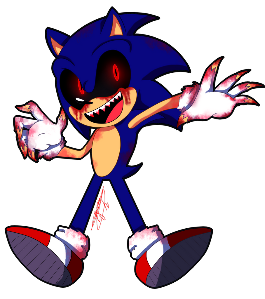 6613 - semi-grimdark, artist:classicmariposazul, sonic the hedgehog, oc,  oc:sonic.exe, hedgehog, green hill zone, 2015, abstract background, black  sclera, bleeding from eyes, blood, gloves, looking back at viewer, male,  mouth open, palm tree