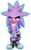 Size: 750x1200 | Tagged: safe, artist:reinadecorazonez, silver the hedgehog, blue outline, blushing, chest fluff, eyeshadow, frown, hand on hip, lidded eyes, looking ahead, outline, simple background, solo, sparkles, standing, transparent background