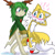 Size: 709x709 | Tagged: safe, artist:hezuneutral, cosmo the seedrian, miles "tails" prower, fox, blushing, duo, female, looking at each other, male, r63 shipping, seedrex, simple background, standing on one leg, walking, white background