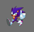 Size: 1900x1800 | Tagged: safe, artist:localblackkidbm, sonic the hedgehog, grey background, looking offscreen, modern sonic, pointing, simple background, smile, solo, trans pride, walking