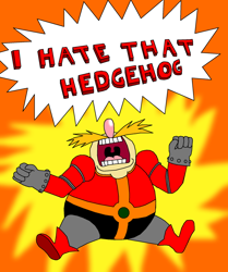 Size: 900x1076 | Tagged: safe, artist:metalx69, robotnik, adventures of sonic the hedgehog, jumping, solo, yelling