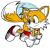 Size: 1036x992 | Tagged: safe, artist:the-brunette-amitie, miles "tails" prower, 2017, flying, looking back, looking offscreen, male, modern tails, simple background, smile, solo, spinning tails, transparent background, uekawa style